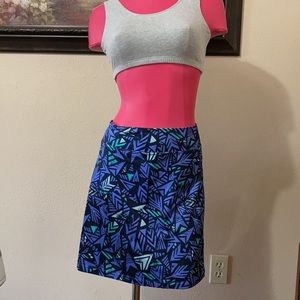 EXC! PATAGONIA Short SKIRT Medium Blue Teal Navy Soft Sports Golf Tennis Hiking